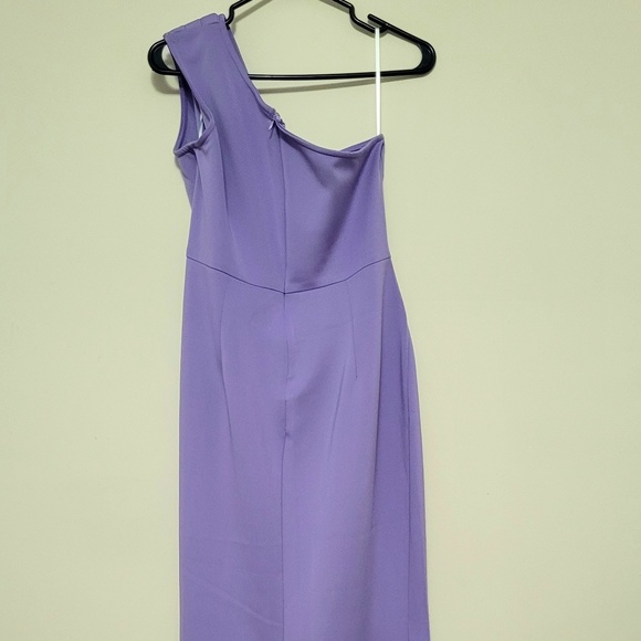 Elegant One-Shoulder Split Thigh Dress - Picture 6 of 7
